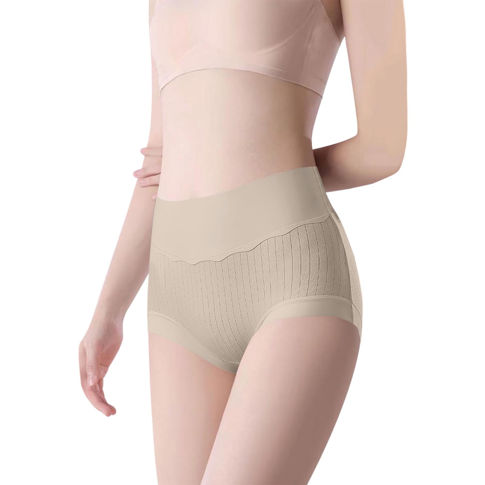 thumbnail image 2 of Ropa interior sin costuras de cintura alta para mujer: entrepierna 7A, material de clase A para bebés, control ligero del abdomen, 2 of 4